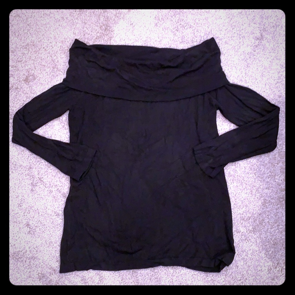 Super Soft Off-The-Shoulder Black Sweater
